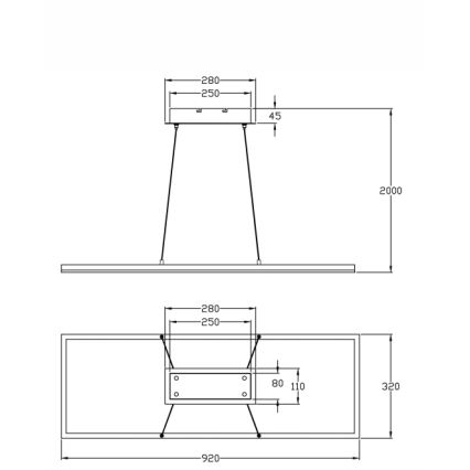 Fabas Luce 3394-43-102 - Suspension filaire à intensité variable LED BARD LED/52W/230V 4000K blanc