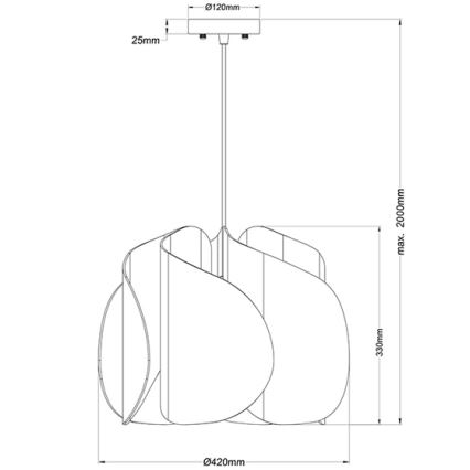 Fabas Luce 3672-40-132 - Hanglamp aan een koord PEVERO 1xE27/40W/230V hout