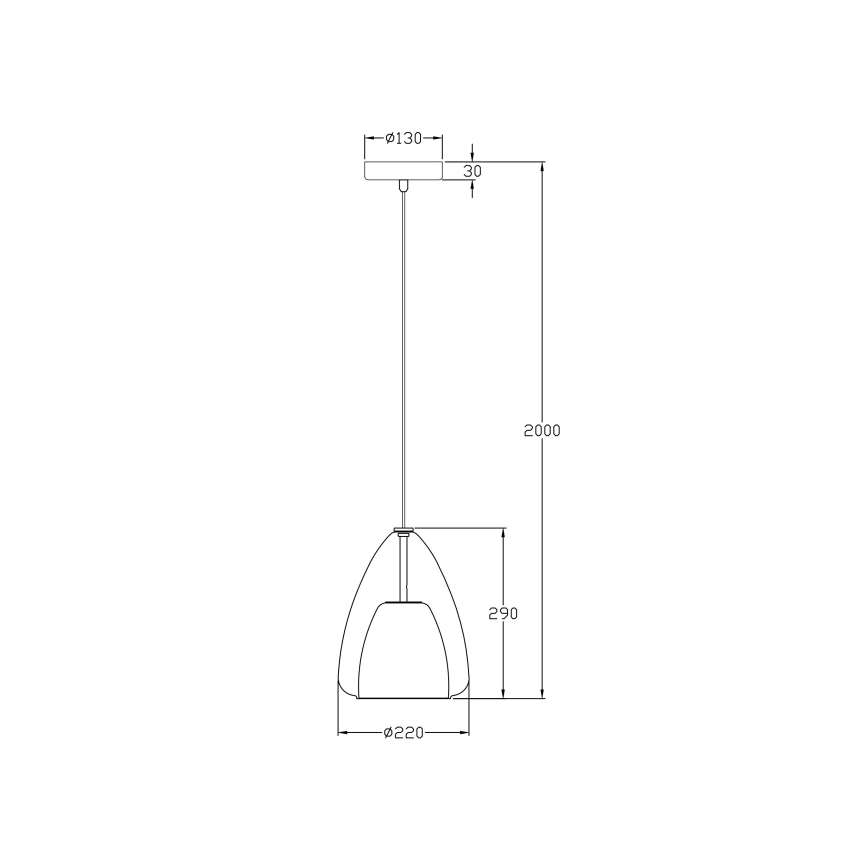 Fabas Luce 3673-40-125 - Suspension filaire BRITTON 1xE27/40W/230V doré