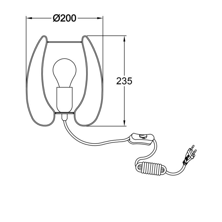 Fabas Luce 3677-34-101 - Tafellamp CAMP 1xE27/40W/230V zwart