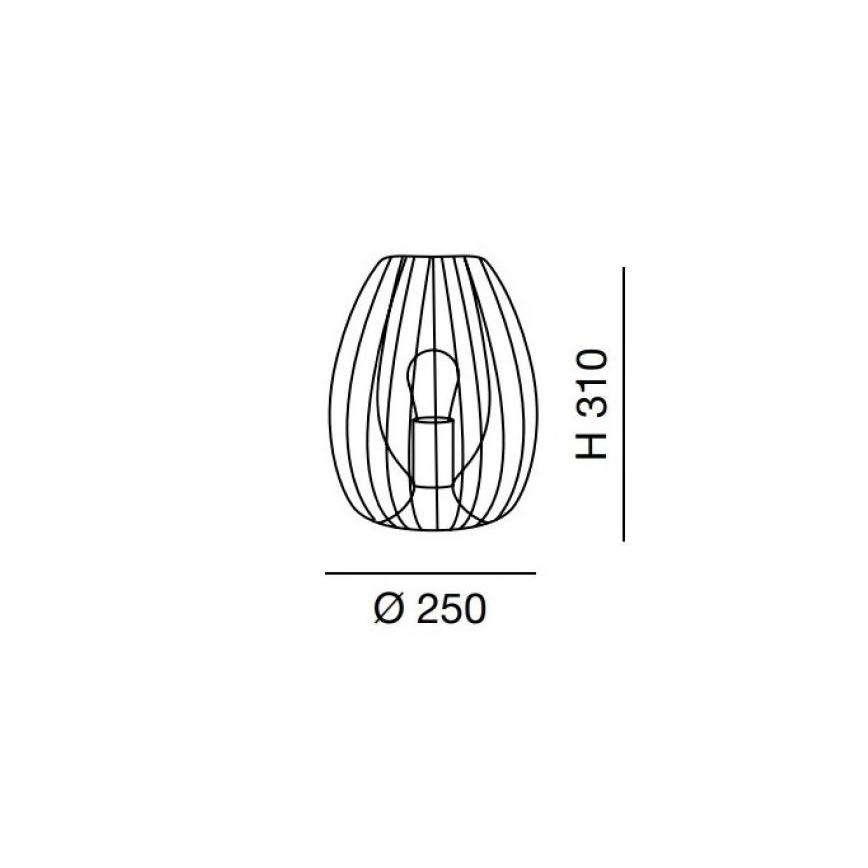 Fabas Luce 3677-34-102 - Tafellamp CAMP 1xE27/40W/230V wit