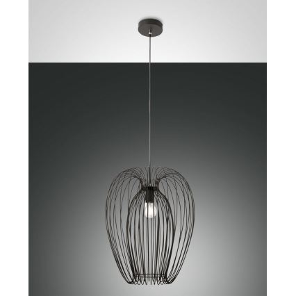 Fabas Luce 3677-45-101 - Hanglamp aan een koord CAMP 1xE27/40W/230V zwart
