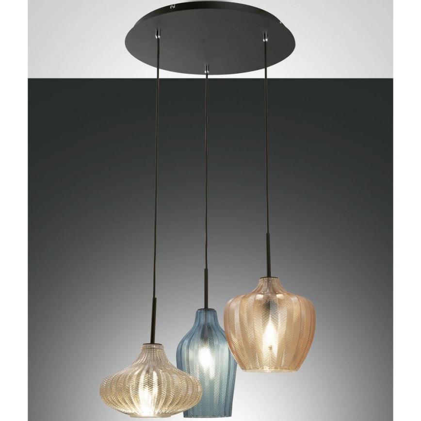 Fabas Luce 3725-47-363 - Hanglamp aan een koord OLBIA 3xE27/40W/230V