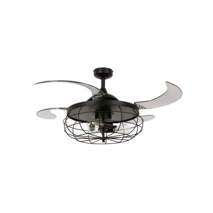 FANAWAY 212920 - Ventilateur de plafond LED INDUSTRI 3xE27/4W/230V noir + télécommande