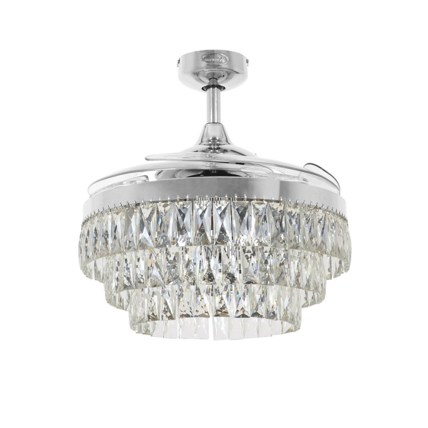 FANAWAY 212923 - LED-plafondventilator VEIL 6xE14/4,5W/230V glanzend chroom + afstandsbediening
