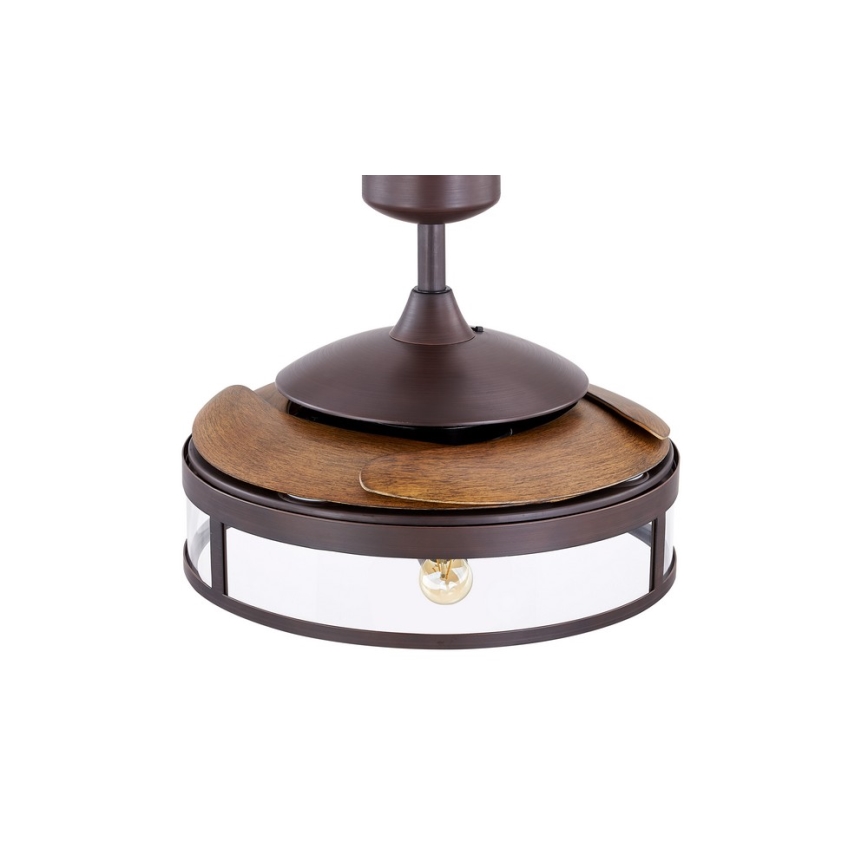 FANAWAY 212925 - LED-plafondventilator CLASSIC 3xE27/4W/230V bruin + afstandsbediening