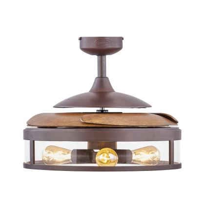 FANAWAY 212925 - LED-plafondventilator CLASSIC 3xE27/4W/230V bruin + afstandsbediening