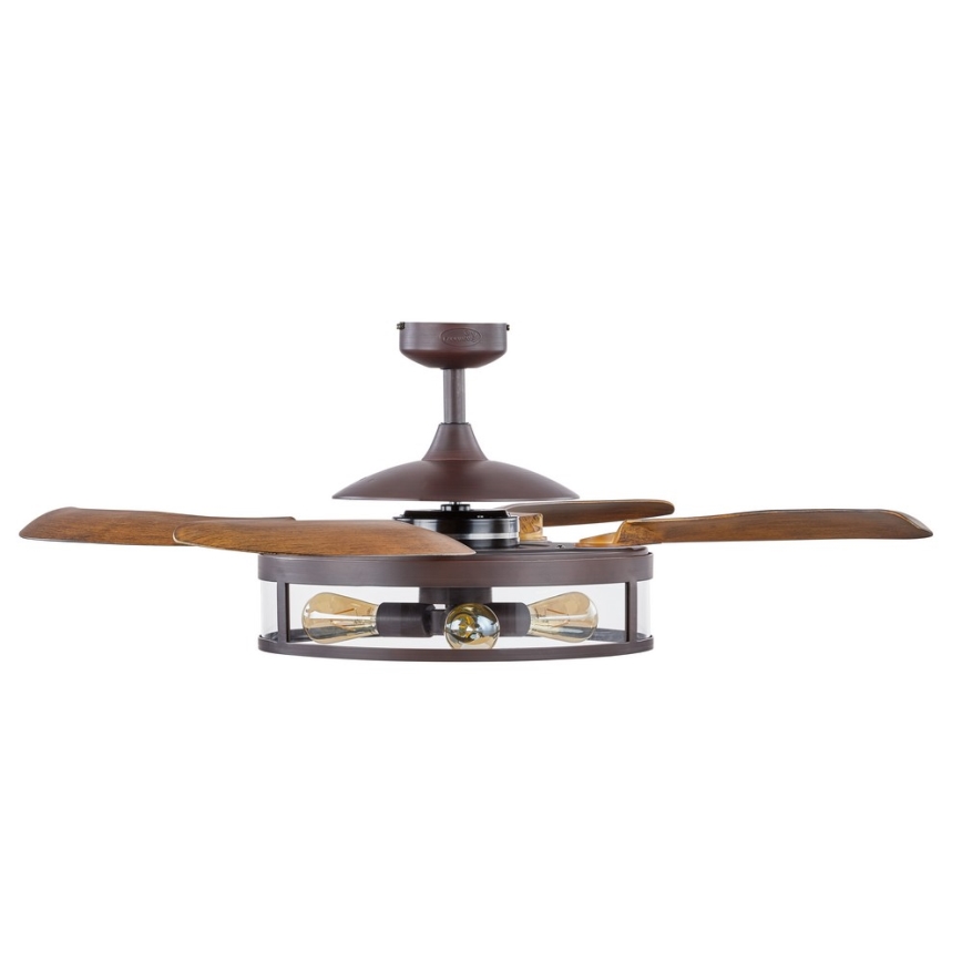 FANAWAY 212925 - LED-plafondventilator CLASSIC 3xE27/4W/230V bruin + afstandsbediening