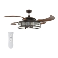 FANAWAY 212925 - Ventilateur de plafond LED CLASSIC 3xE27/4W/230V marron + Télécommande
