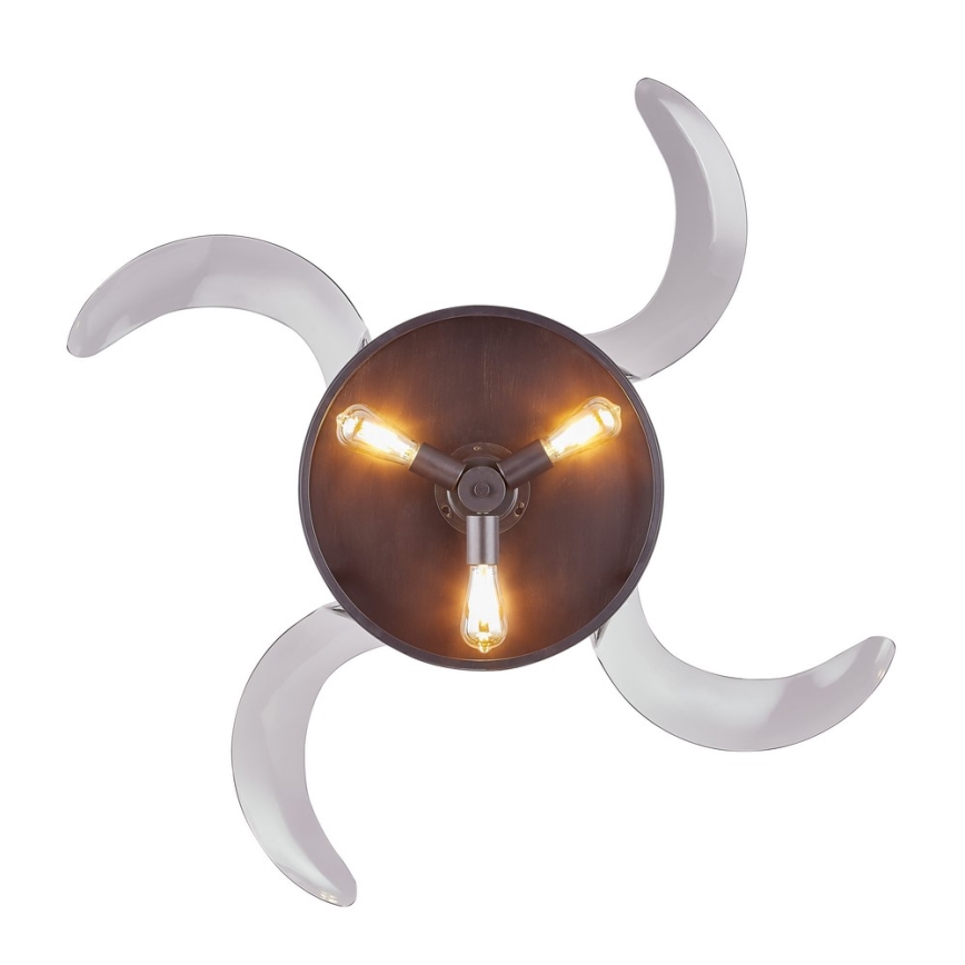 FANAWAY 212927 - LED-plafondventilator CLASSIC 3xE27/4W/230V zwart + afstandsbediening