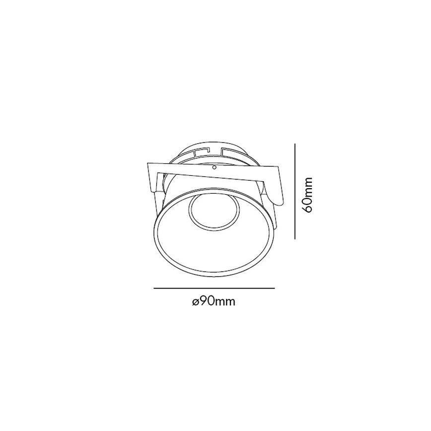 FARO 02200503 - Badkamer inbouwverlichting FRESH 1xGU10/50W/230V IP44
