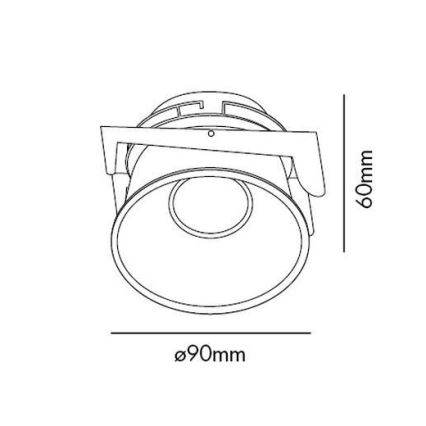 FARO 02200503 - Luminaire encastrable salle de bain FRESH 1xGU10/50W/230V IP44