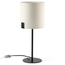 FARO 20054 - Lampe de table NILA 1xE27/15W/230V crème/noir