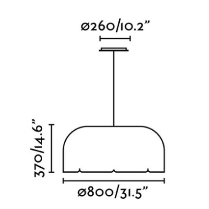 Faro 20104 - Suspension filaire MUTE LED/24W/230V d. 80 cm 4000K