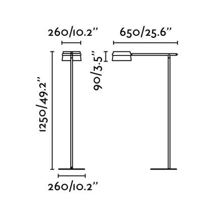 FARO 29569 - LED Dimbare aanraking vloerlamp LOOP LED/6W/230V