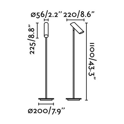 FARO 29883 - Staande Lamp LINK 1xGU10/11W/230V wit