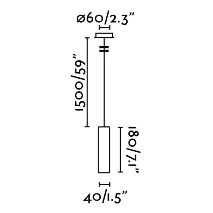 FARO 29895 - Suspension filaire LED ORA LED/4W/230V noire