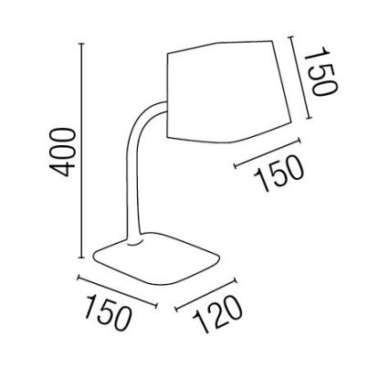 FARO 29921 - lampe de table FLEXI 1xE27/15W/230V