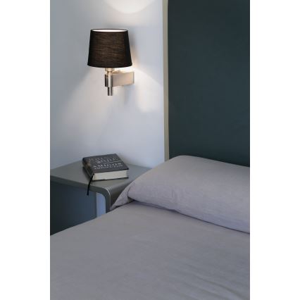 FARO 29975 - Lampe murale ROOM 1xE27/15W/230V noire