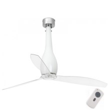 FARO 32001 - Ventilateur de plafond ETERFAN blanc/transparent + télécommande