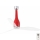 FARO 32002 - Ventilateur de plafond ETERFAN rouge/transparent d. 128 cm + télécommande