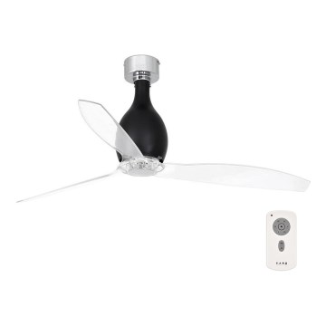 FARO 32026 - Ventilateur de plafond MINI ETERFAN noir/transparent d.128 cm + télécommande