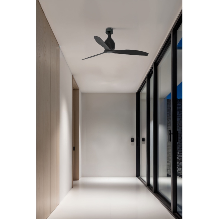 FARO 32030 - Plafondventilator MINI ETERFAN zwart Ø 128 cm + afstandsbediening