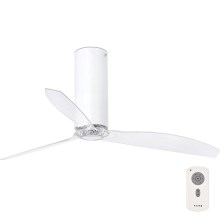 FARO 32033 - Ventilateur de plafond TUBE FAN blanc/transparent d. 128 cm + télécommande