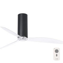 FARO 32036- Ventilateur de plafond TUBE FAN noir/transparent d. 128 cm + télécommande
