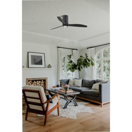 FARO 32043WP-10 - Ventilateur de plafond MINI TUBE FAN M LED/16W/230V noir d. 128 cm SMART + télécommande