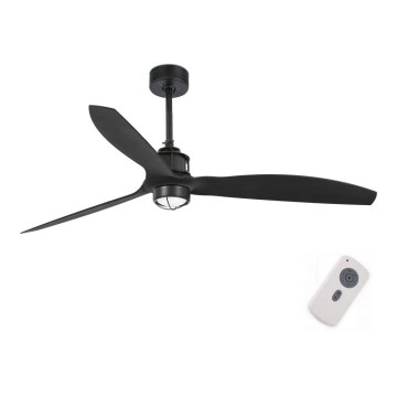 FARO 32100-10 - Ventilateur de plafond JUST FAN LED/17W/230V noir + télécommande