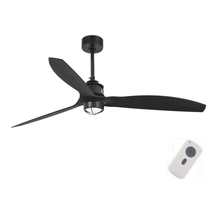 FARO 32100-10 - Ventilateur de plafond JUST FAN LED/17W/230V noir + télécommande
