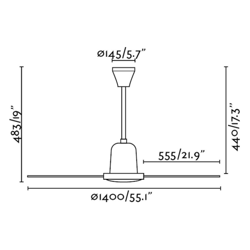FARO 33001 - Plafondventilator INDUS d. 140 cm