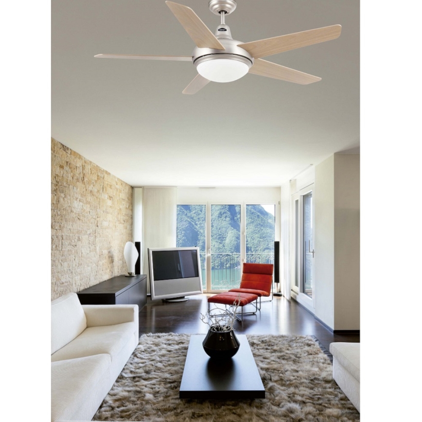 FARO 33137 - Ventilateur de plafond OVNI 2xE27/40W/230V chrome mat