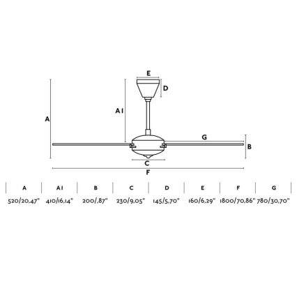 FARO 33349 - Plafondventilator AOBA + afstandsbediening