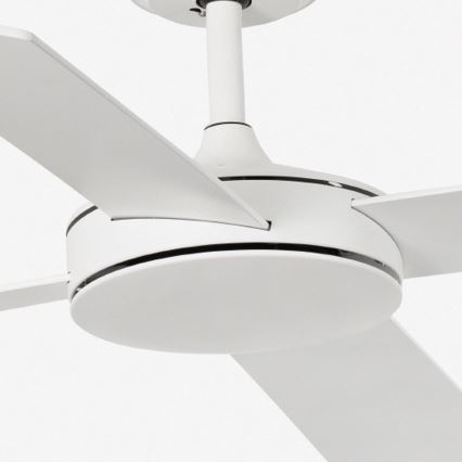 FARO 33350DC-Plafondventilator MALLORCA L wit/bruin d.132 cm+afstandsbediening