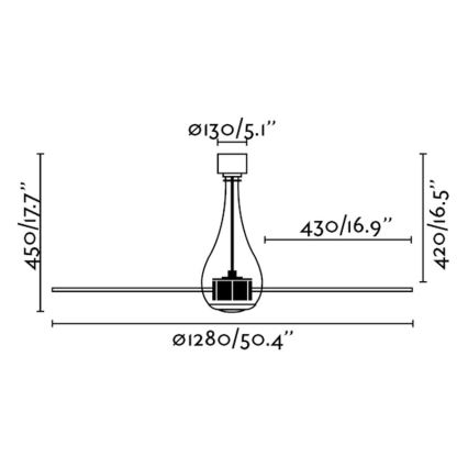 FARO 33382 - Ventilateur de plafond MINI ETERFAN