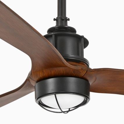 FARO 33395-10 - LED Plafondventilator JUST FAN LED/16W/230V zwart/bruin d. 128 cm + afstandsbediening