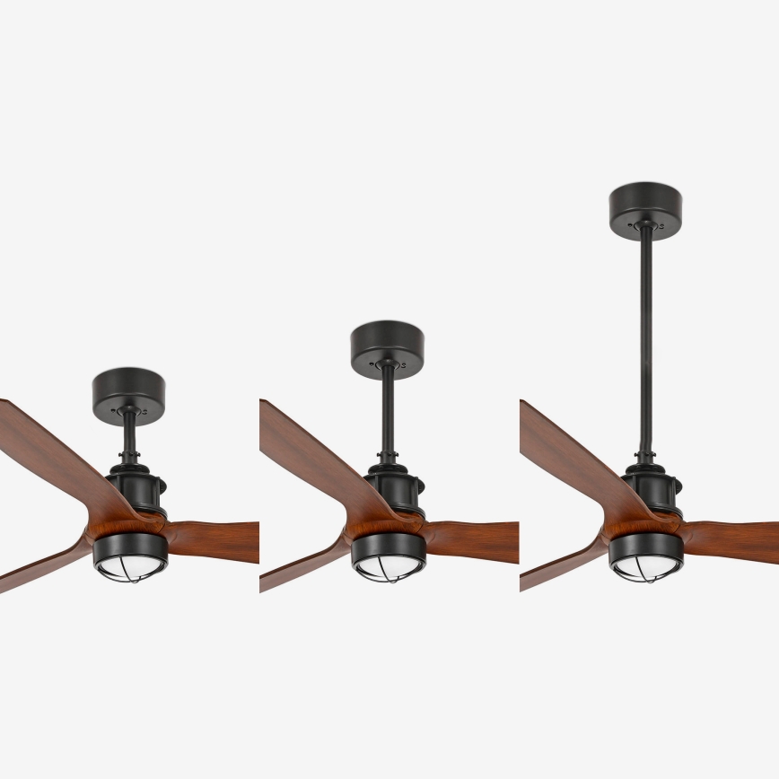 FARO 33395-10 - Ventilateur de plafond LED JUST FAN LED/16W/230V noir/marron d. 128 cm + télécommande