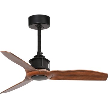 FARO 33425WT - Plafondventilator JUST FAN S Ø 81 cm bruin/zwart Wi-Fi Tuya + afstandsbediening
