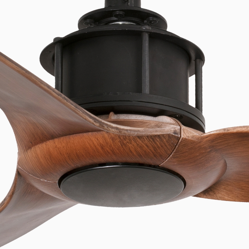 FARO 33425WT - Ventilateur de plafond JUST FAN S Ø 81 cm marron/noir Wi-Fi Tuya + télécommande