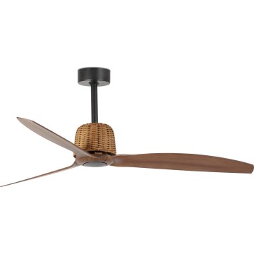 FARO 33435 - Ventilateur de plafond WEAVER M diam. 128 cm marron/noir + télécommande