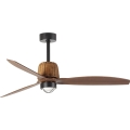 FARO 334351N - Ventilateur de plafond LED dimmable WEAVER M LED/16W/230V Ø 128 cm marron/noir + télécommande
