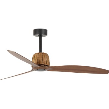 FARO 33435WT - Plafondventilator WEAVER M Ø 128 cm bruin/zwart Wi-Fi Tuya + afstandsbediening