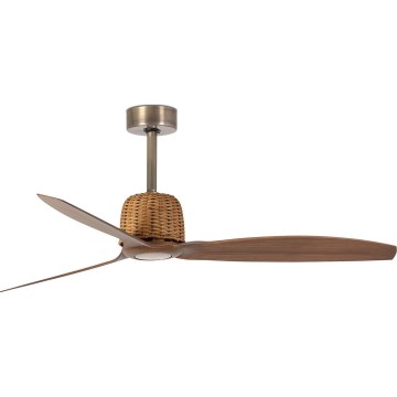 FARO 33436 - Plafondventilator WEAVER M Ø 128 cm messing/zwart + afstandsbediening