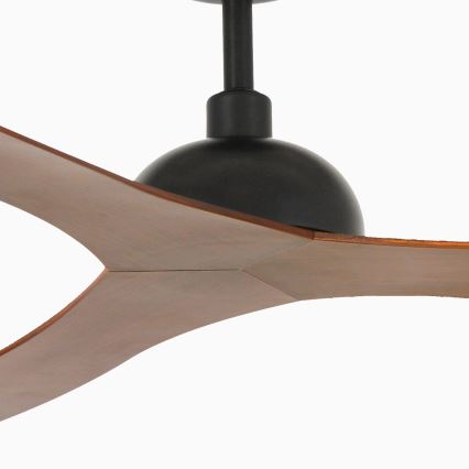 FARO 33447WT - Ventilateur de plafond GOTLAND L marron/noir d. 132 cm Wi-Fi Tuya + Télécommande