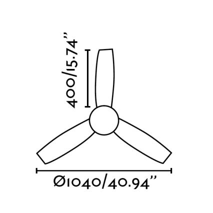 FARO 33455 - Plafondventilator MINI UFO 2xE27/20W/230V + afstandsbediening