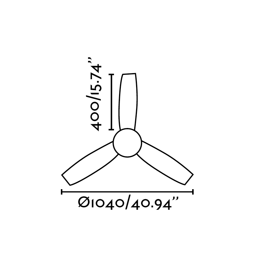 FARO 33455 - Plafondventilator MINI UFO 2xE27/20W/230V + afstandsbediening