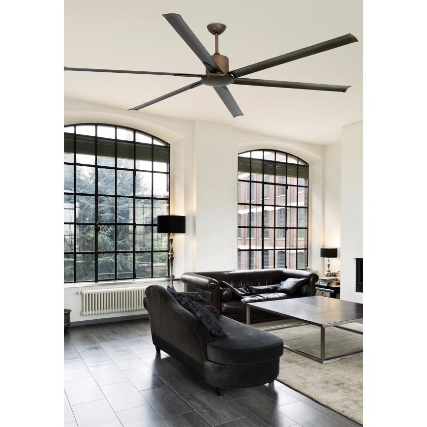 FARO 33462A - Ventilateur de plafond ANDROS XL marron d. 213 cm + télécommande