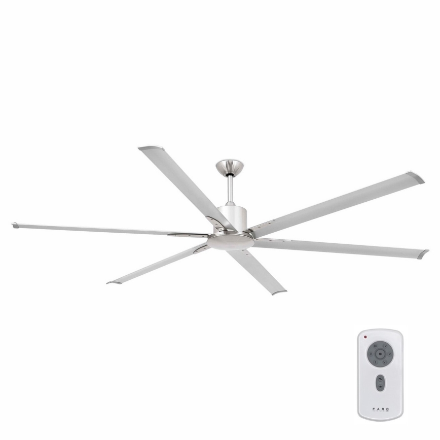 FARO 33465A - Plafondventilator ANDROS XL mat chroom d. 213 cm + afstandsbediening
